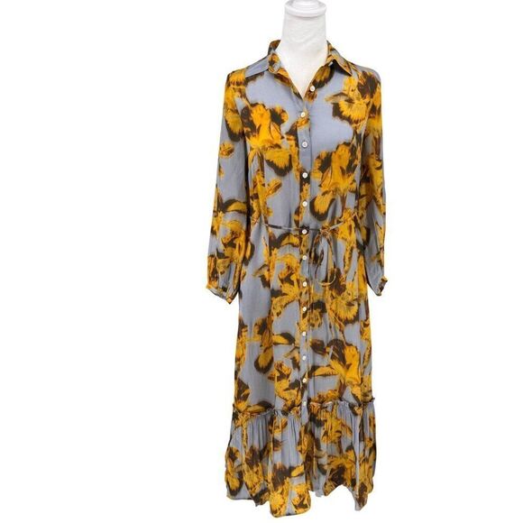 NWT J. Crew Amelia Shirtdress in Floral Drapey Viscose w/ Belted Waist Sz XXS - Picture 5 of 14
